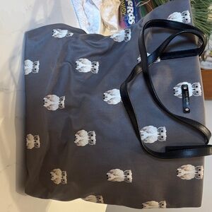 Kate Spade Gray Tote with Owl Print